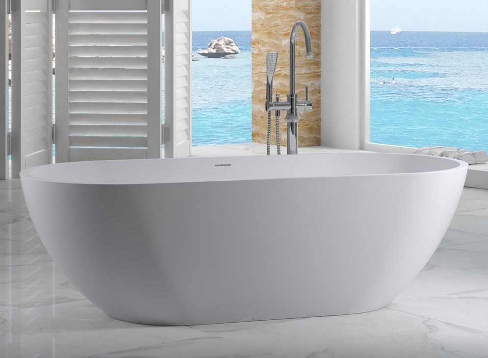 Ванна из искусственного камня NS Bath NSB-16800 160х80 глянцевая/матовая