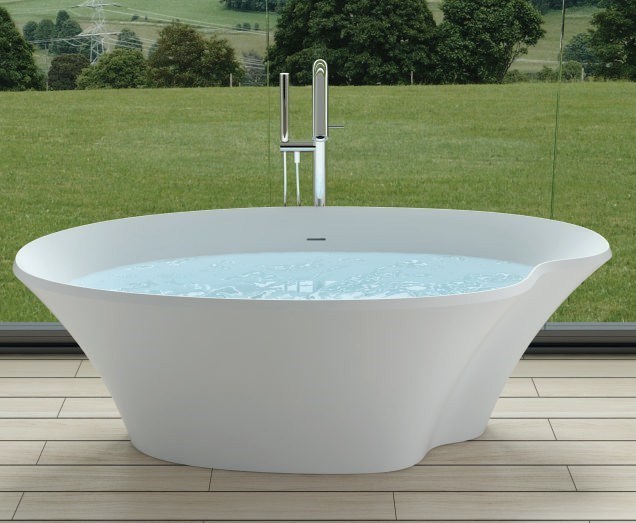 Ванна из искусственного камня NS Bath NSB-18903 180х90 глянцевая/матовая