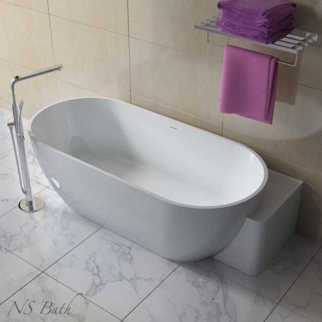 Ванна из искусственного камня NS Bath NSB-18805 180х80 глянцевая/матовая