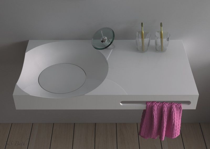 Раковина NS Bath NSS-9048 90 глянцевая/матовая