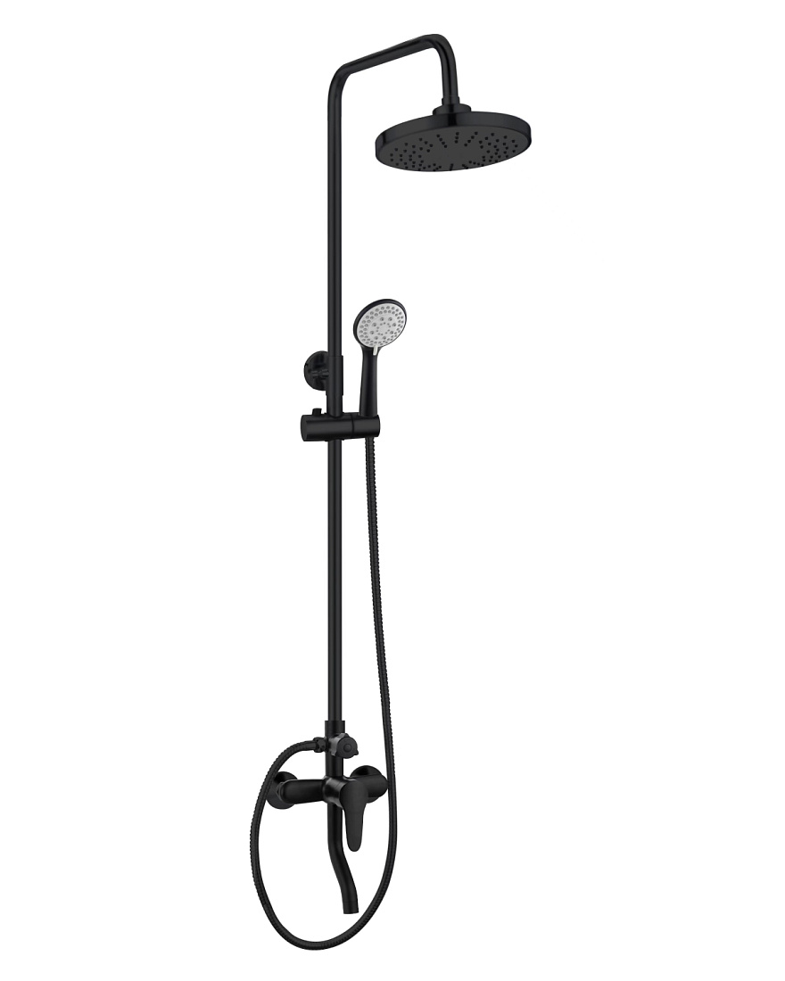 Душевая система OneLife P01-911b для ванны и душа со смесителем, черная