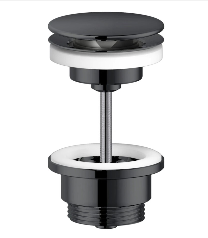 Донный клапан для раковины Nobili AV00110/11FLP универсальный черный глянцевый