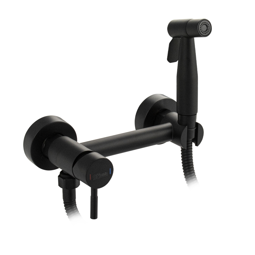 Гигиенический душ GFmark 2448 со смесителем, черный матовый