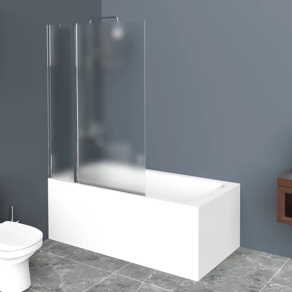 Шторка на ванну BelBagno Uno V-11 100x150 профиль хром, стекло punto