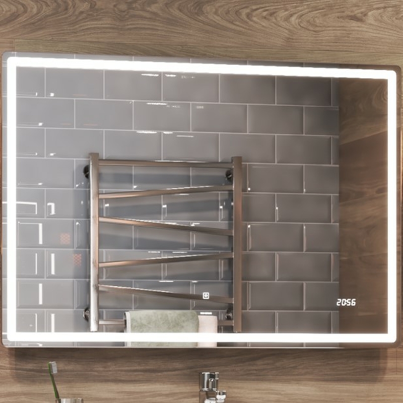 Зеркало Vigo Geometry Comfort 100 с подсветкой и часами