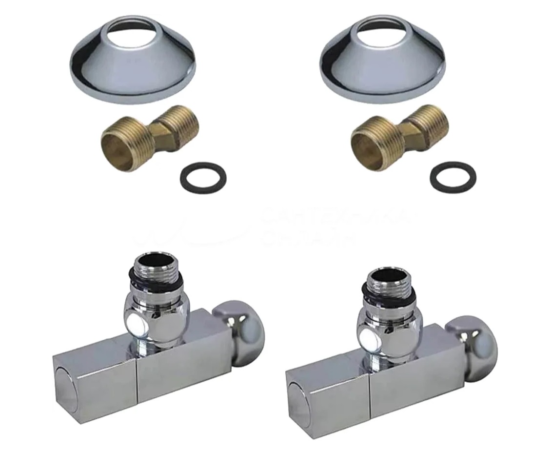 Вентиль запорный Terminus 4620768888861 квадрат, угловой 3/4 x 1/2 г/ш - 2шт