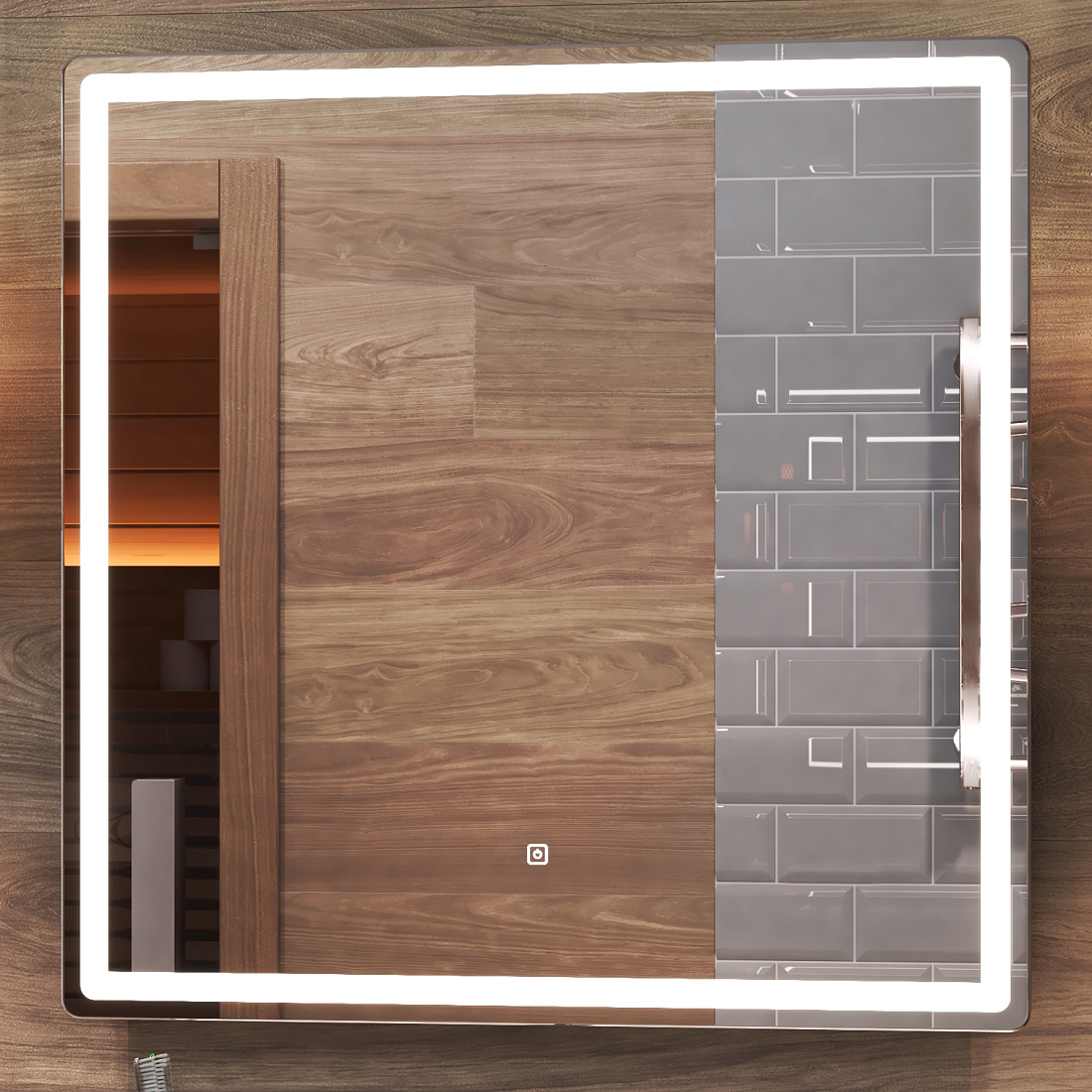 Зеркало Vigo Geometry Classic 70 с подсветкой и сенсорным выключателем