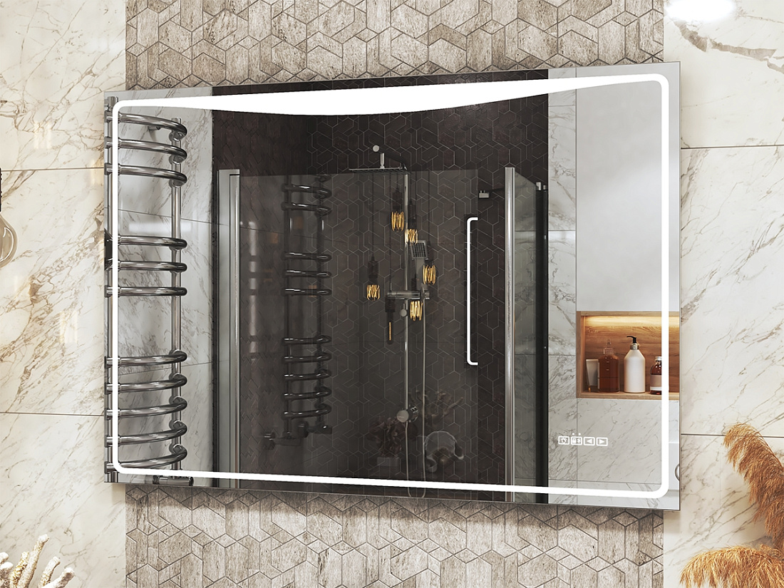 Зеркало Vigo Eva Media L 100 с подсветкой и сенсорным выключателем