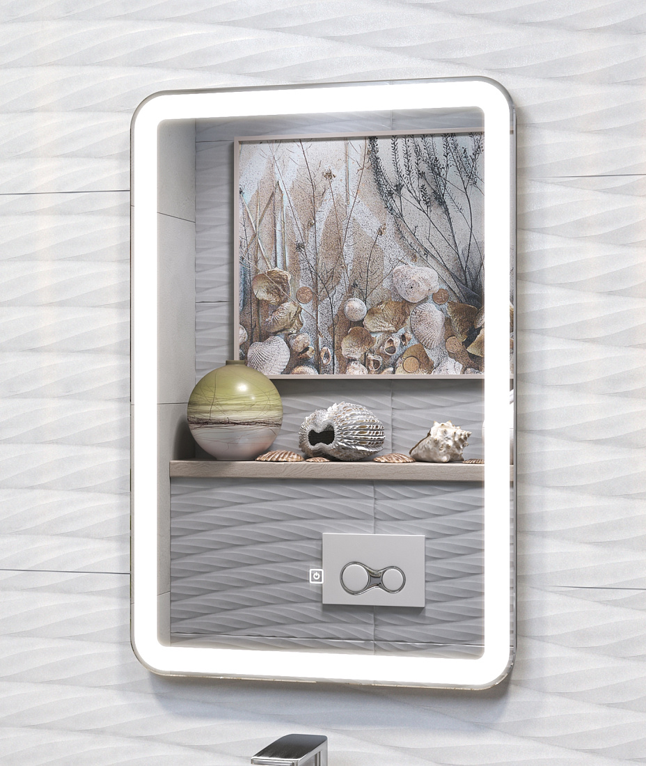 Зеркало Vigo Flam Classic 40 с подсветкой и сенсорным выключателем