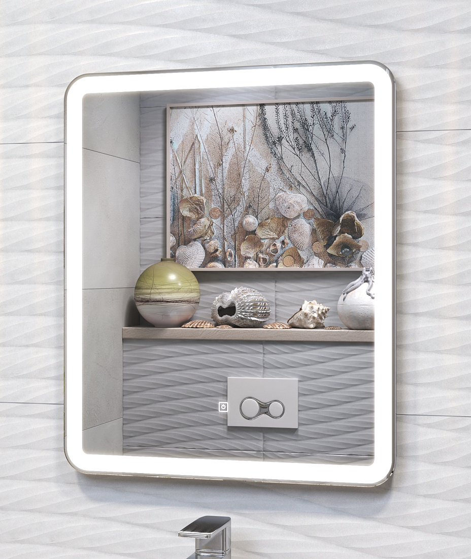 Зеркало Vigo Flam Classic 50 с подсветкой и сенсорным выключателем