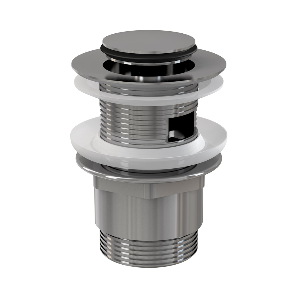 Донный клапан для раковины AlcaPlast A39 короткий, с переливом