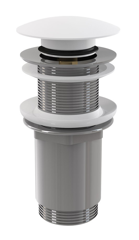 Донный клапан для раковины AlcaPlast A395B без перелива, белый