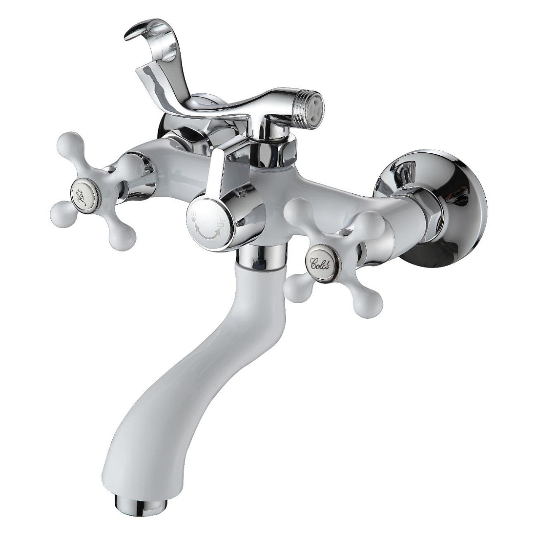 Смеситель Ammore A3081-C для ванны с душем белый