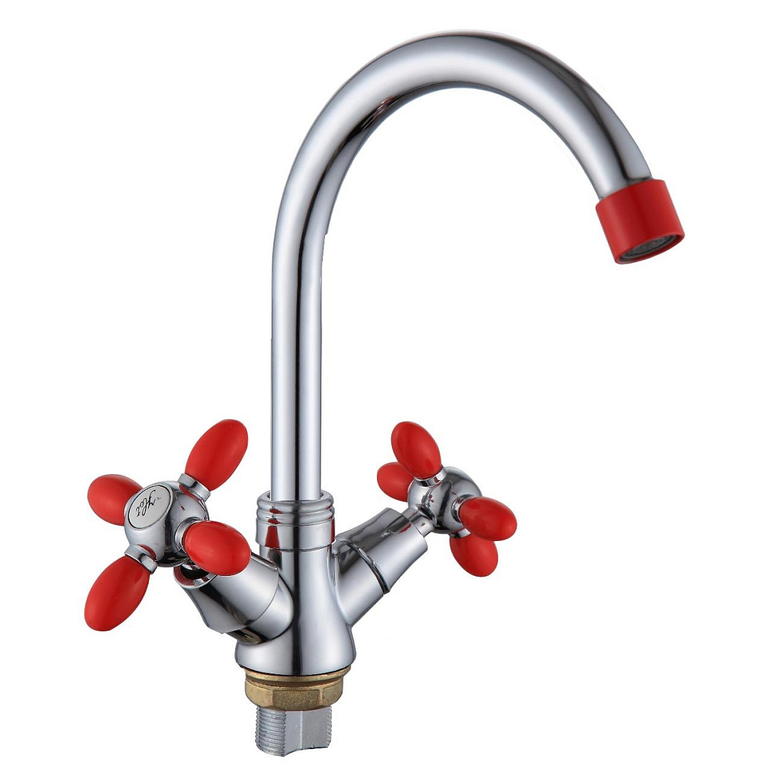 Смеситель Ammore A1083-4 для раковины красный / хром