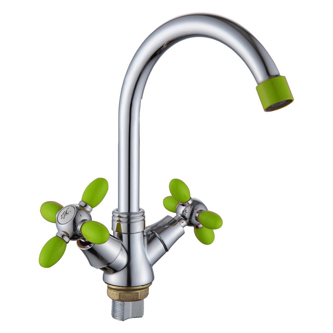 Смеситель Ammore A1083-5 для раковины зеленый / хром