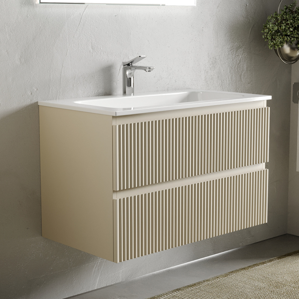 Тумба с раковиной Sancos Snob R 80 SNR80CE 2 ящика, Beige Soft