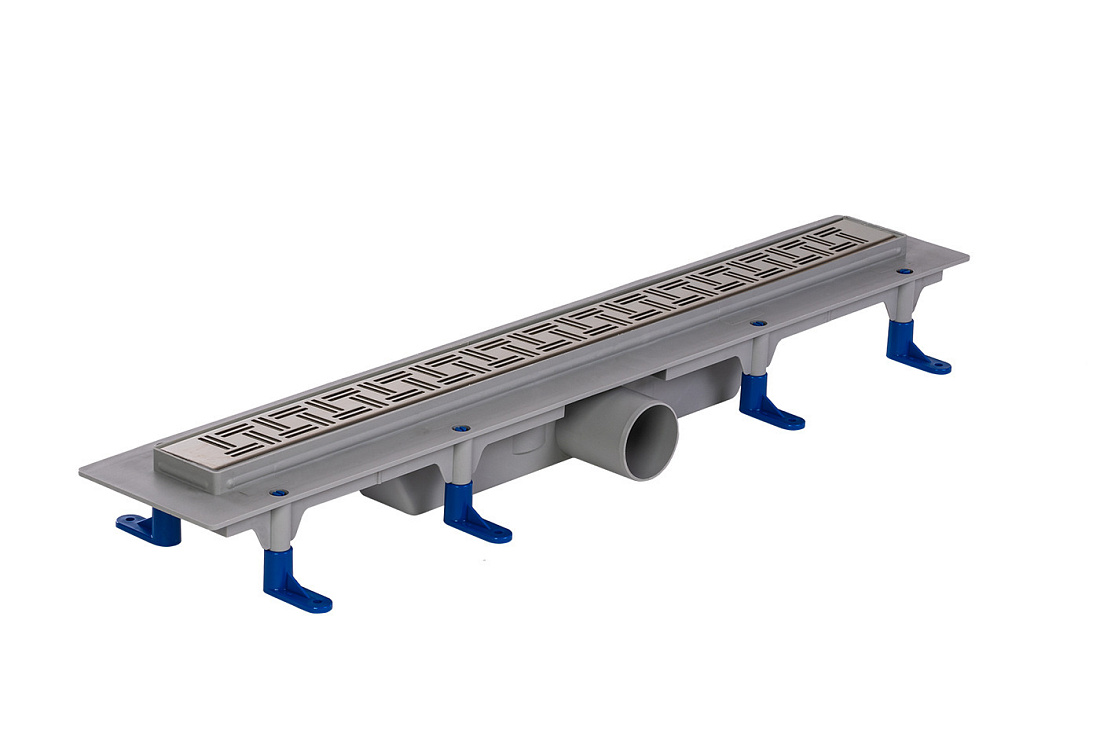 Душевой трап Styron STY-Do-60 линейный с решеткой, гидрозатвором и горизонтальным выпуском 50мм