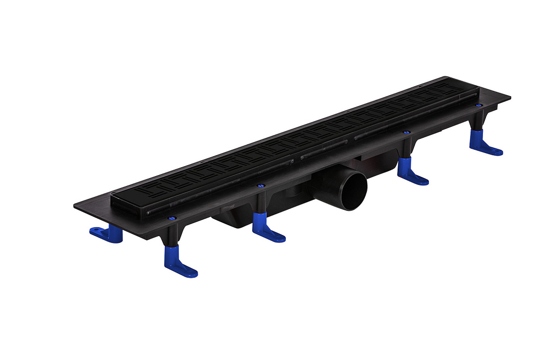 Душевой трап Styron STY-Do-60-FF линейный с решеткой, гидрозатвором и горизонтальным выпуском 50мм