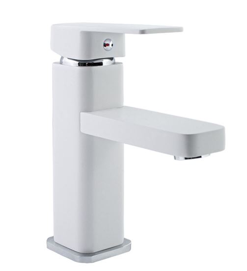 Смеситель для раковины Славен Коттедж СЛ-ОД-Н1Б с литым изливом, белый