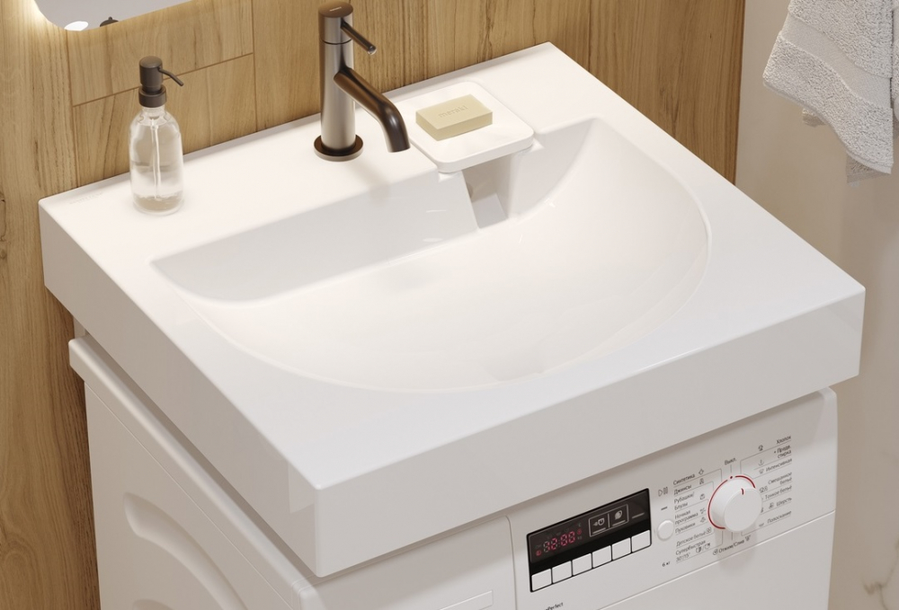 Раковина Sanita Luxe Galaxy 60х55 см на стиральную машину
