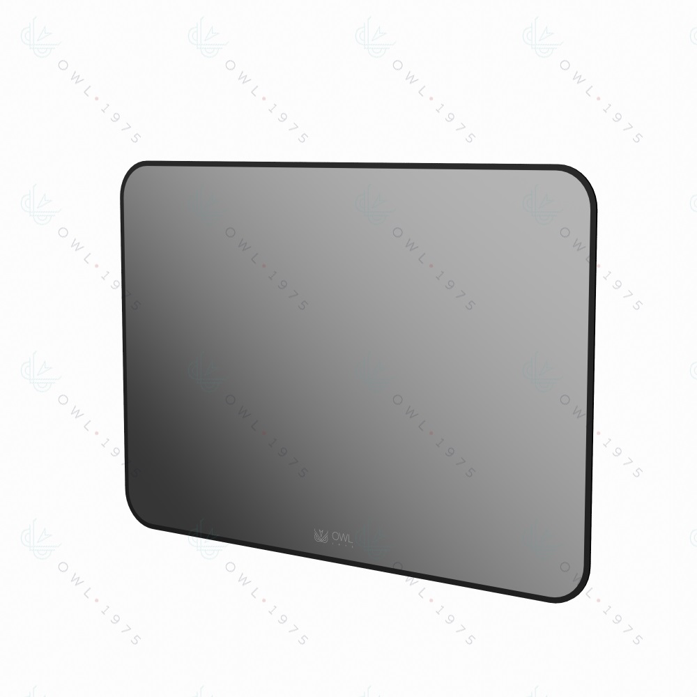 Зеркало Owl 1975 Gryning 100х70, с LED подсветкой и сенсором, черный контур