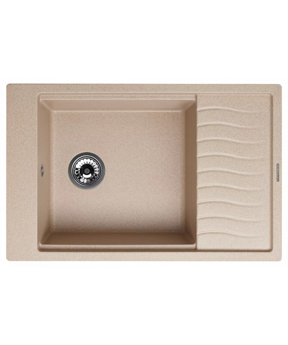 Мойка кухонная Kuppersberg Mila 1B1D Beige встраиваемая