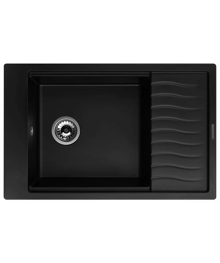 Мойка кухонная Kuppersberg Mila 1B1D Black Metalic встраиваемая