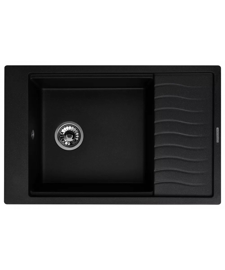 Мойка кухонная Kuppersberg Mila 1B1D Black встраиваемая