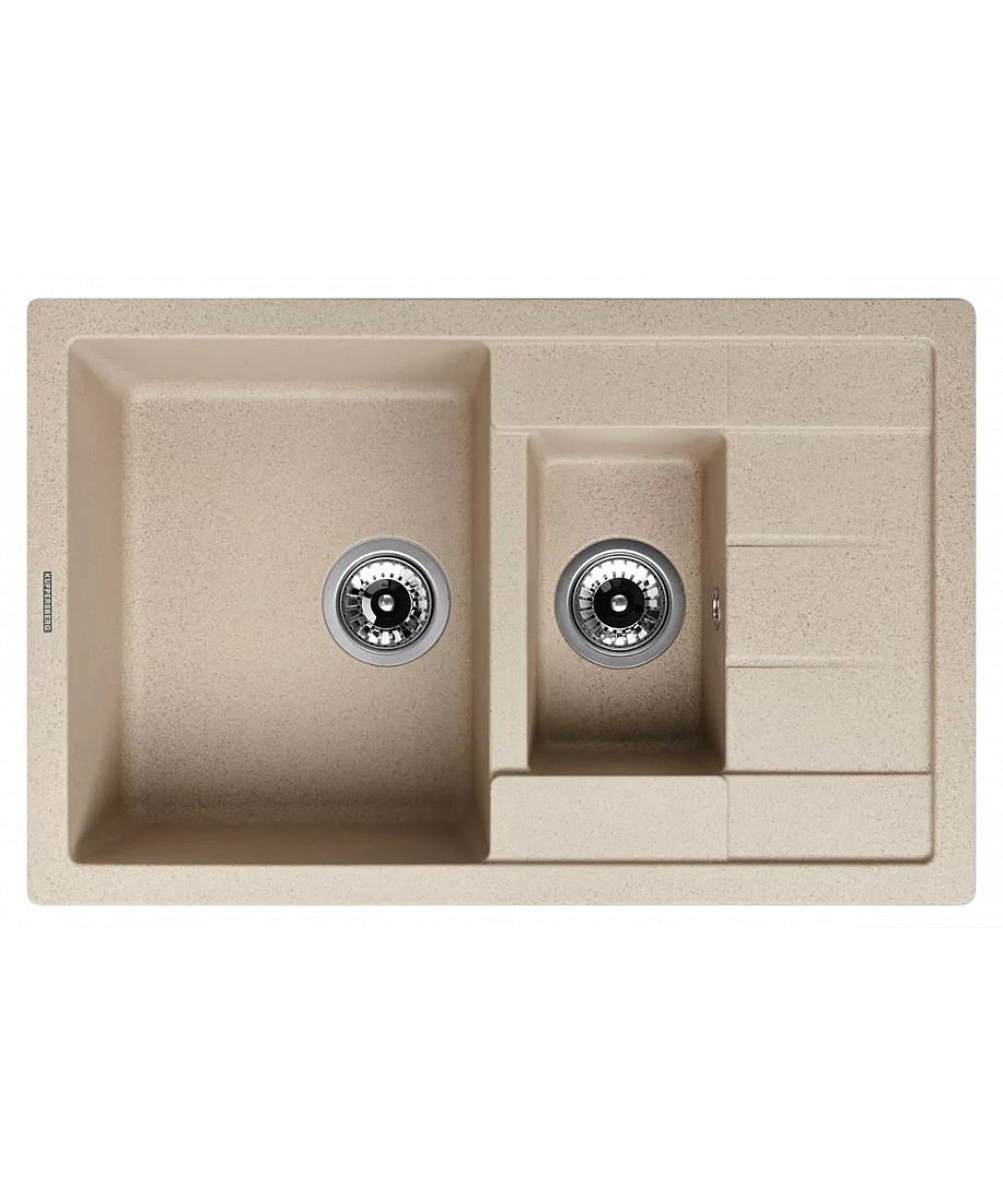 Мойка кухонная Kuppersberg Modena 1,5B1D Beige встраиваемая