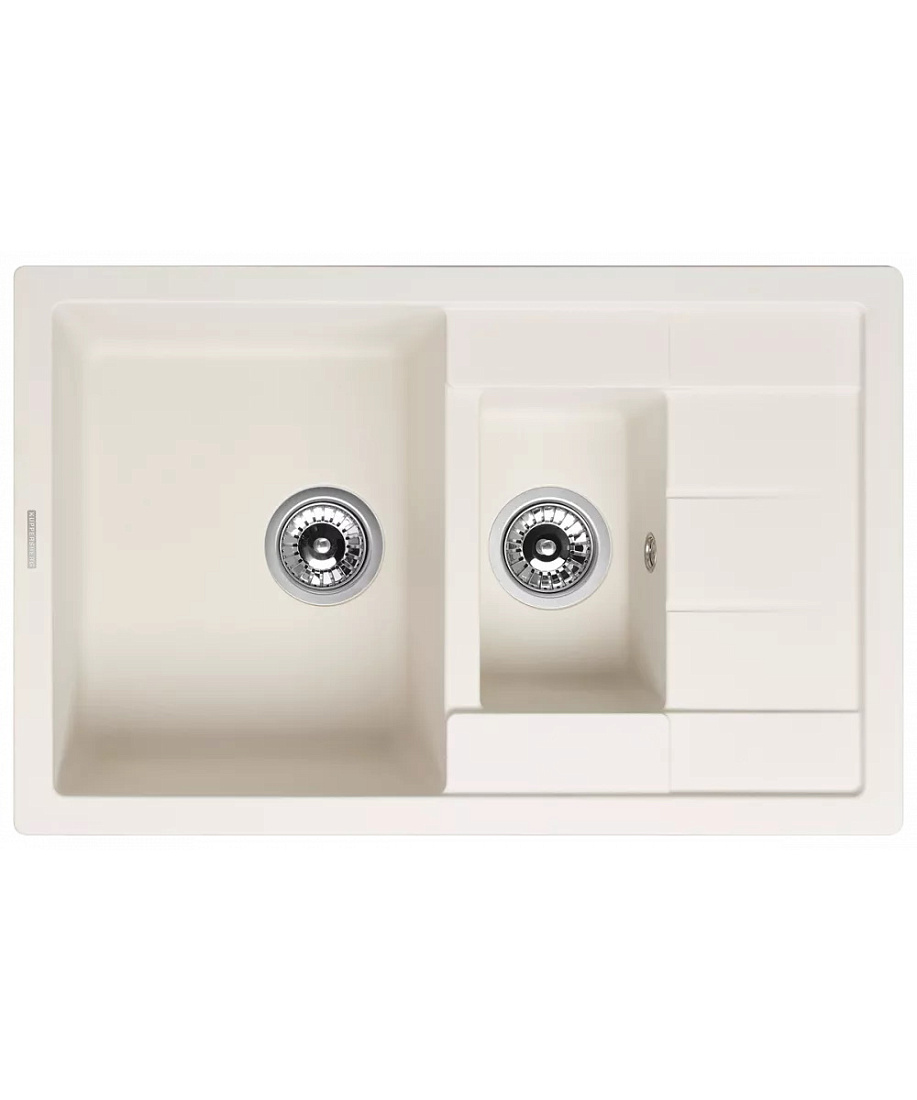 Мойка кухонная Kuppersberg Modena 1,5B1D White встраиваемая