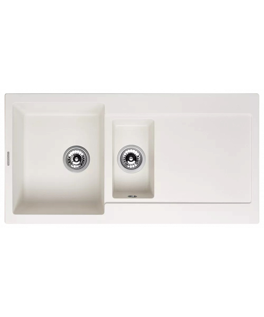 Мойка кухонная Kuppersberg Modena 1,5B2D White Alabas встраиваемая