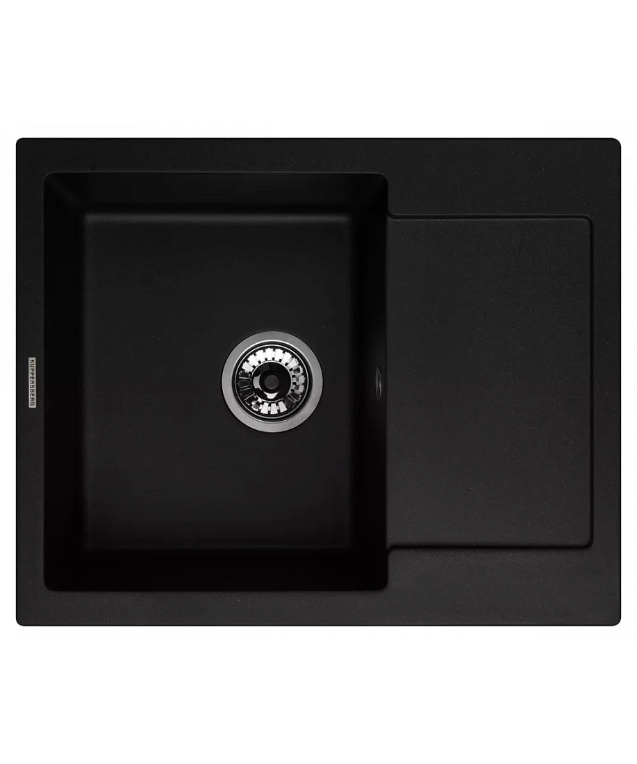 Мойка кухонная Kuppersberg Modena 1B1D Black встраиваемая