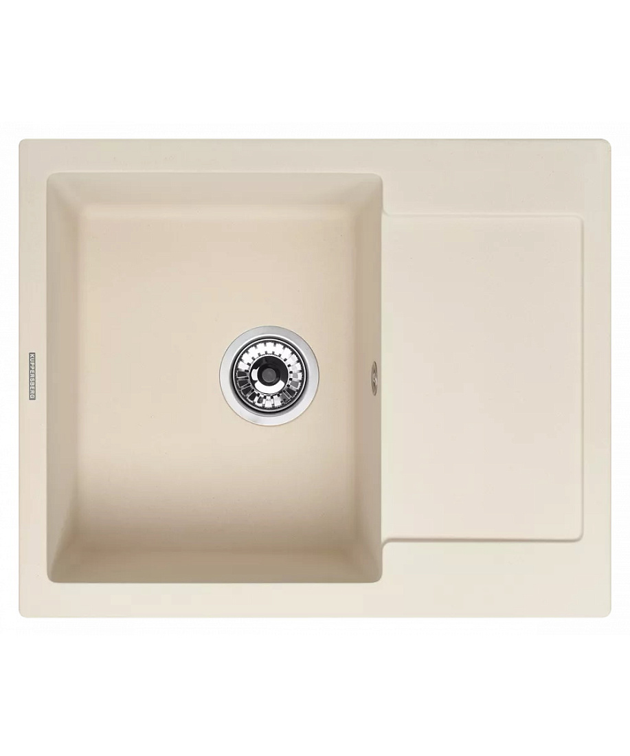 Мойка кухонная Kuppersberg Modena 1B1D Ecru встраиваемая
