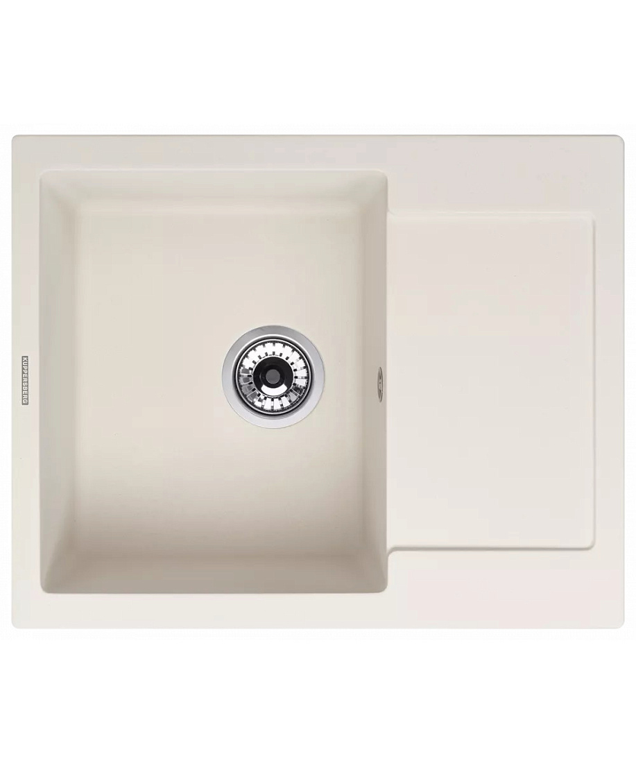 Мойка кухонная Kuppersberg Modena 1B1D White встраиваемая
