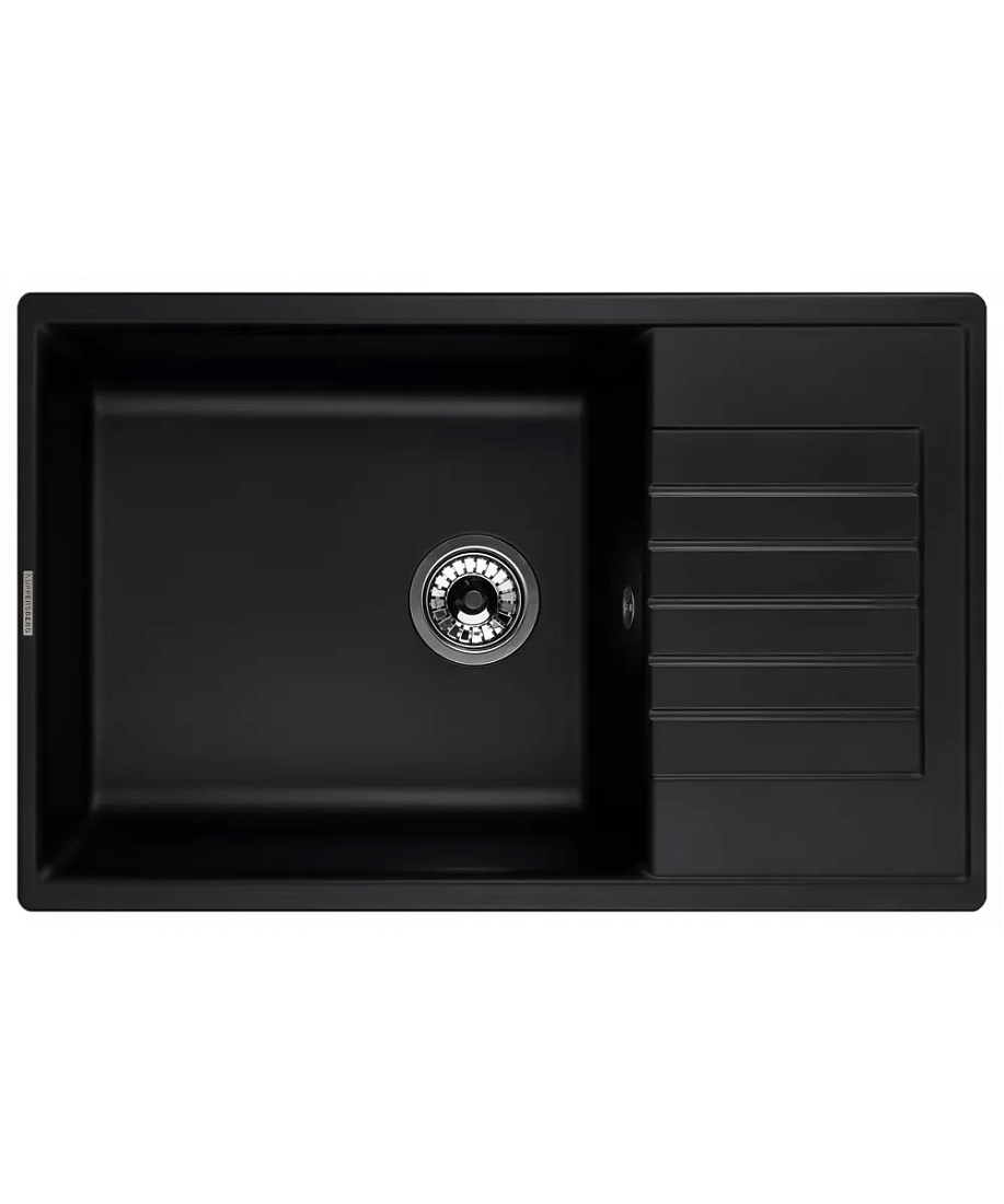 Мойка кухонная Kuppersberg Roys 1B1D Black Metalic встраиваемая