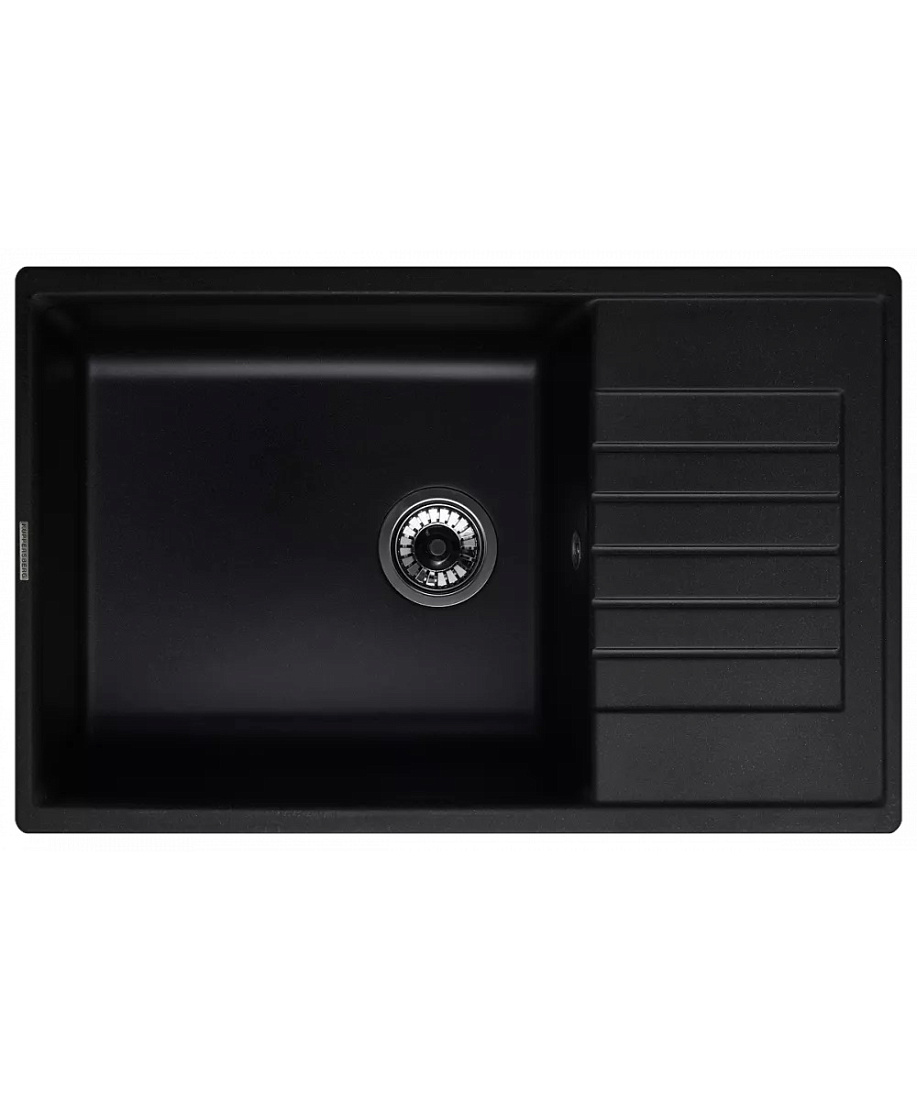 Мойка кухонная Kuppersberg Roys 1B1D Black встраиваемая
