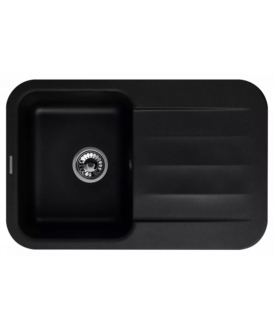 Мойка кухонная Kuppersberg Lira 1B1D Black встраиваемая