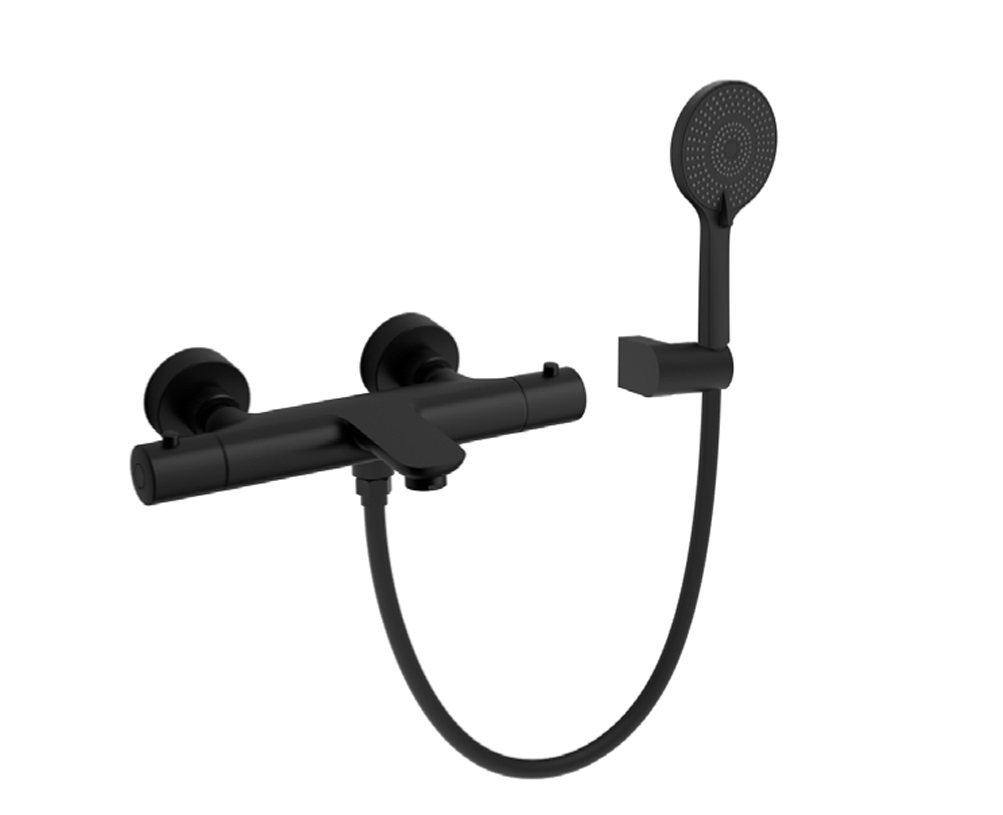 Смеситель для ванны с душем Raiber Graceful RPB-008 термостатический, черный