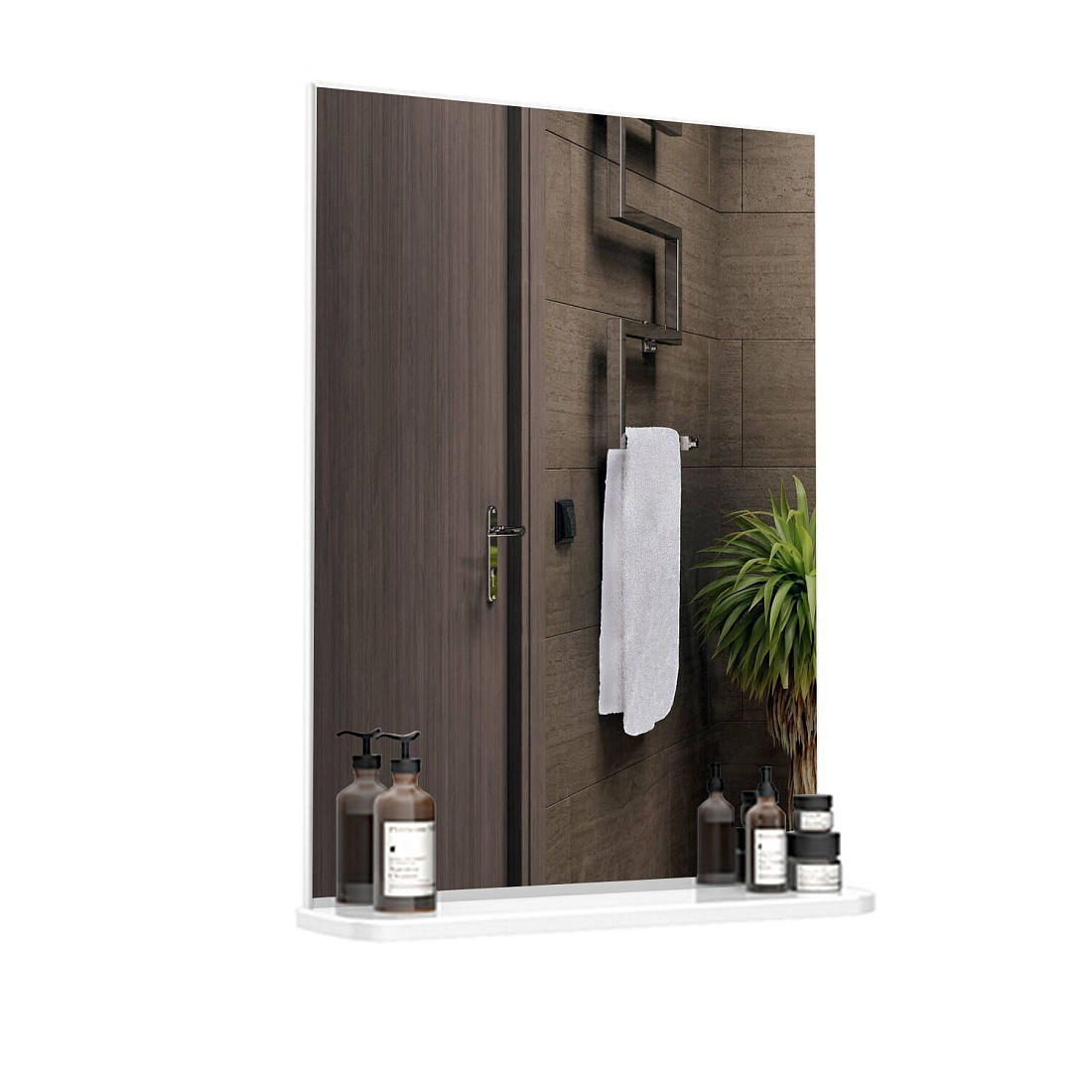 Зеркало SanStar 60 универсальное с полкой