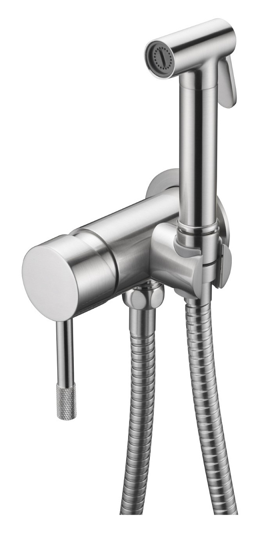 Гигиенический душ Boheme Uno 467-NB со смесителем, никель брашированный