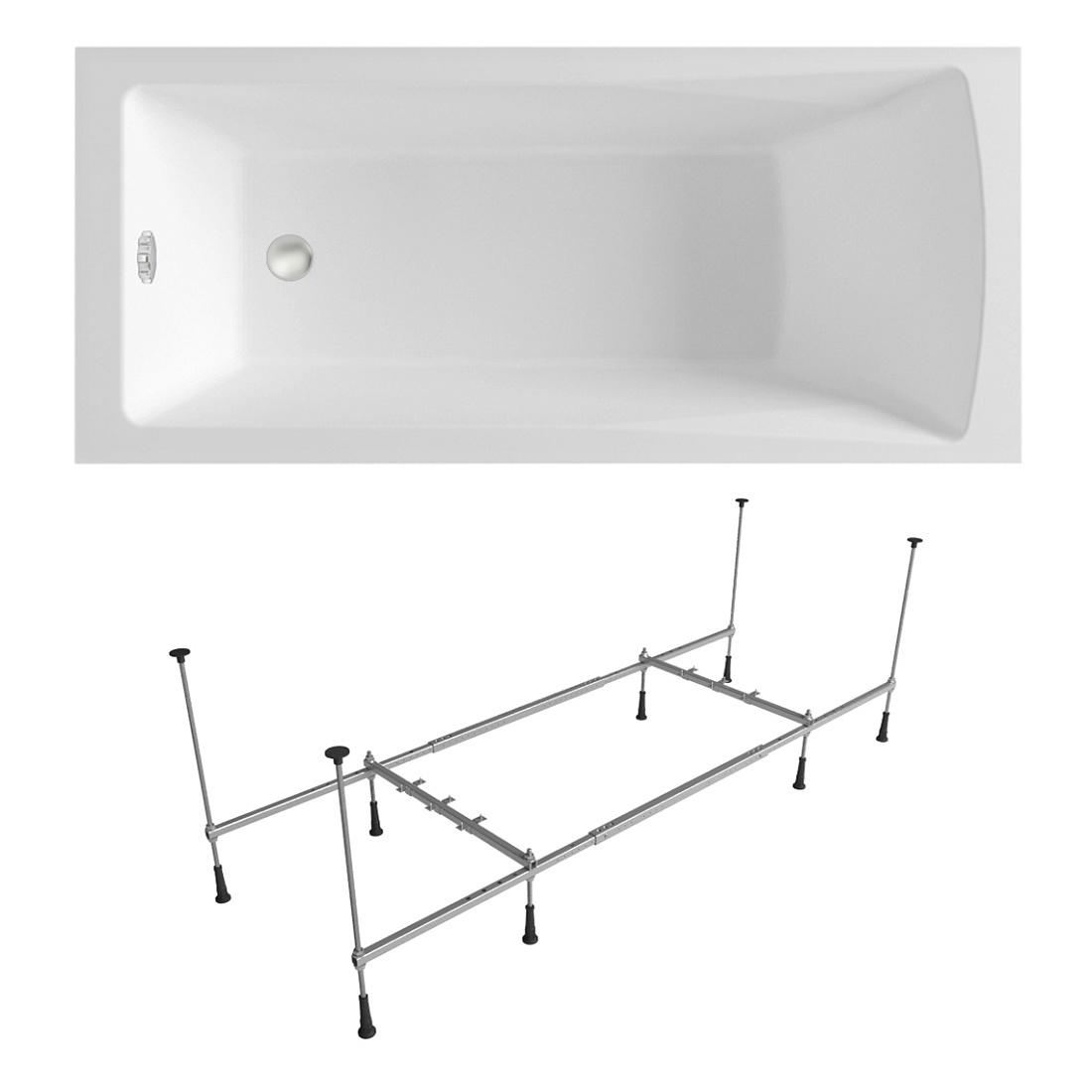 Комплект 2 в 1 Lavinia Boho One S1-37010070: Акрилованная ванна 170х70 + Каркас