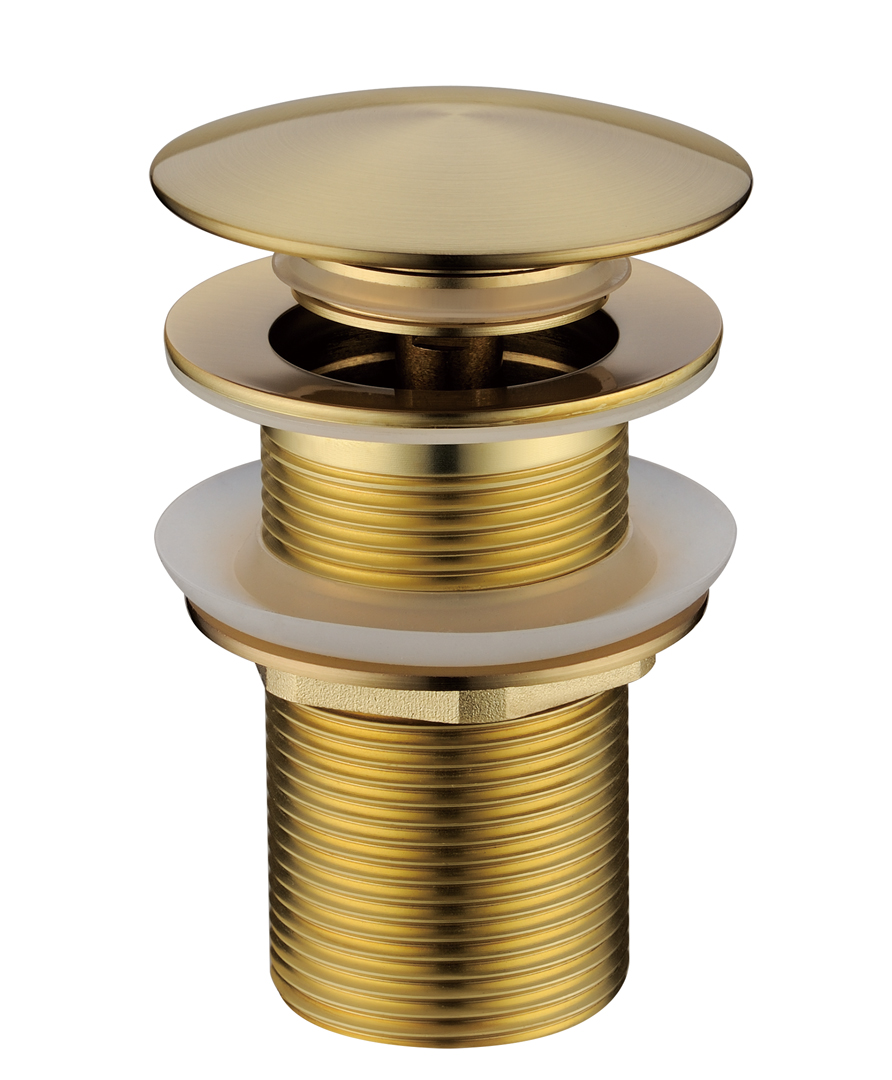 Донный клапан для раковины Boheme 612-MG автомат, без перелива, золото матовое