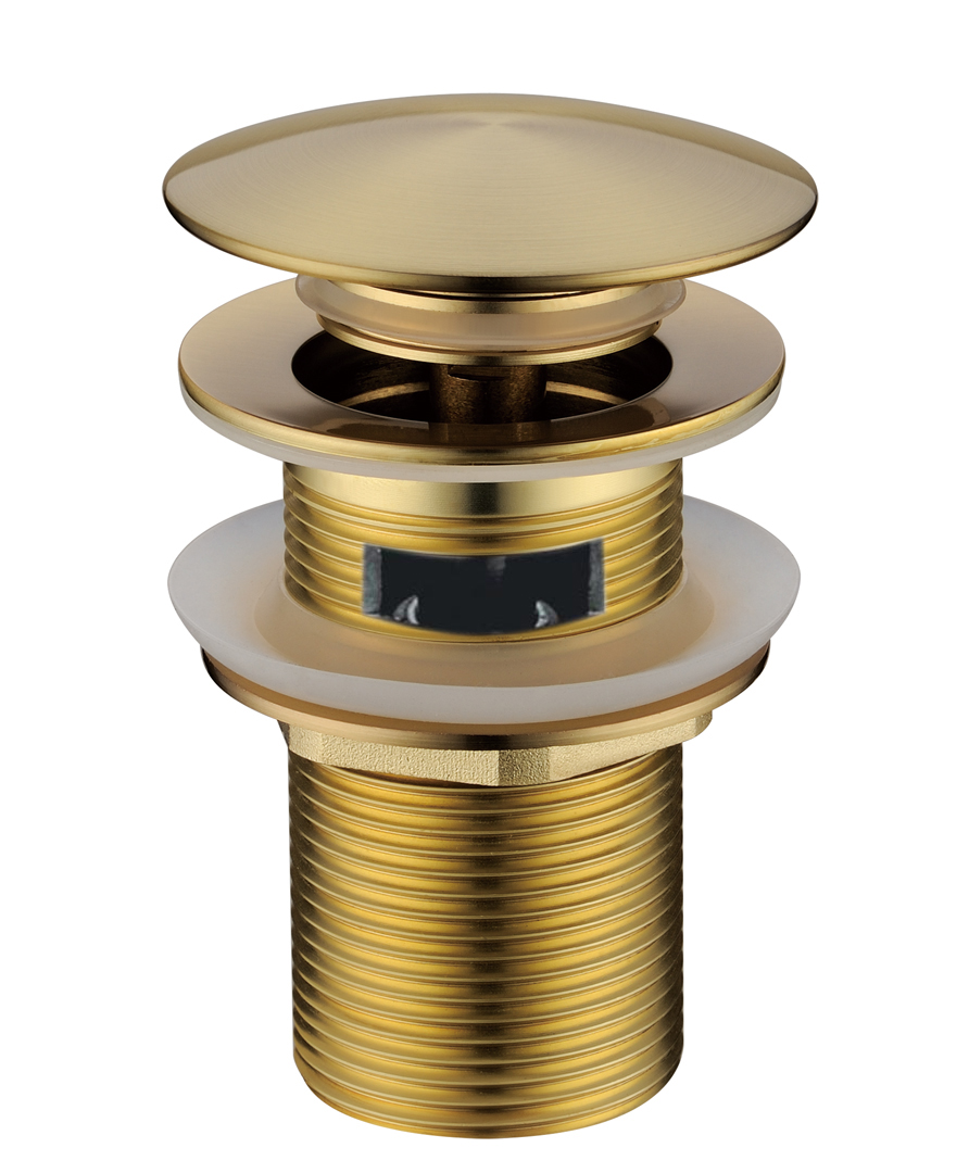 Донный клапан для раковины Boheme 612/2-MG автомат, с переливом, золото матовое