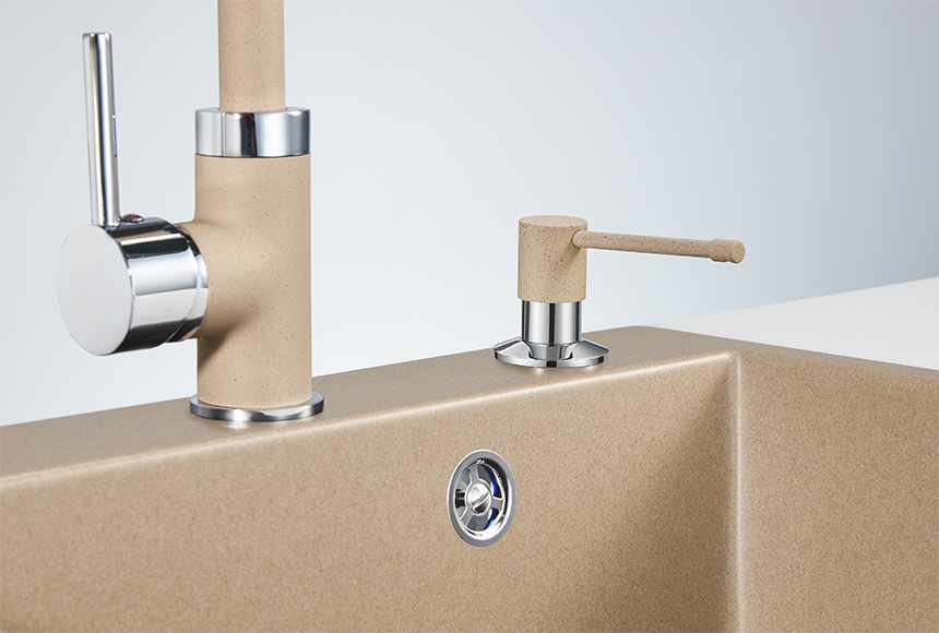 Дозатор Granula 05 D для жидкого мыла встроенный, песок