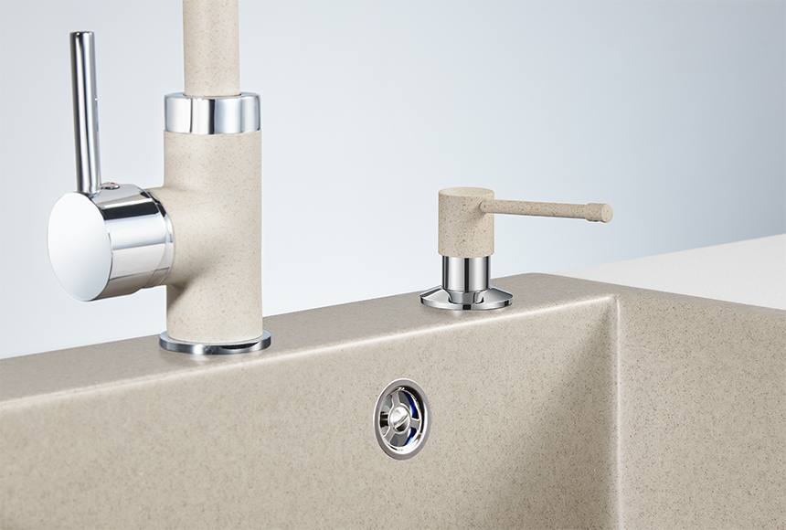 Дозатор Granula 05 D для жидкого мыла встроенный, пирит