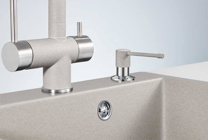 Дозатор Granula 05 D для жидкого мыла встроенный, базальт