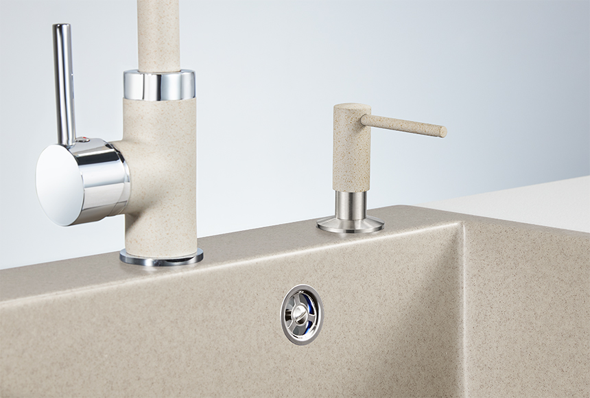 Дозатор Granula 018 D для жидкого мыла встроенный, пирит