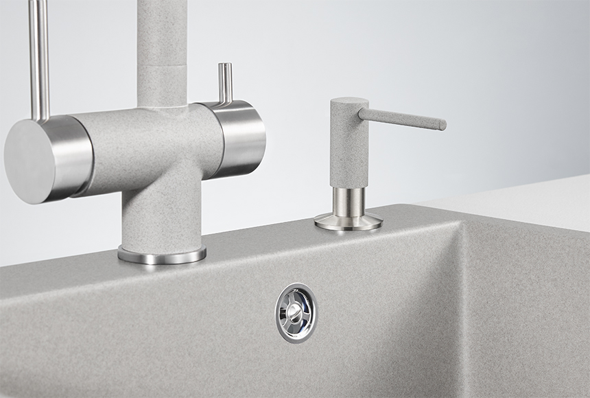 Дозатор Granula 018 D для жидкого мыла встроенный, базальт