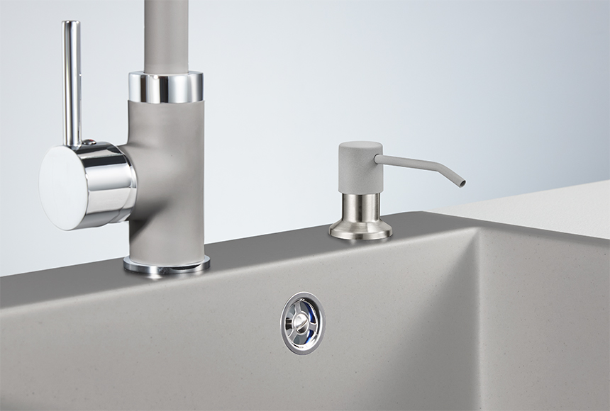 Дозатор Granula GR-1403 для жидкого мыла встроенный, сланец