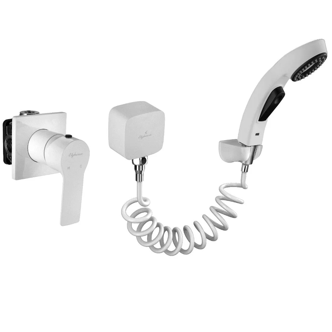 Гигиенический душ Elghansa Berkshire 34Q0743-White (Set-57) со смесителем, белый